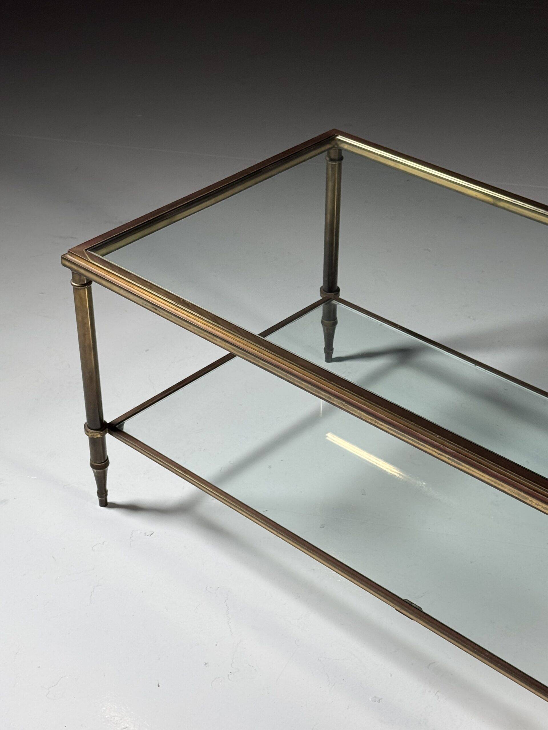 Mid-century glass coffee table