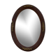 Old stitched oval mirror, 53x37 cm