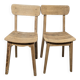 Pair of oak chairs