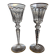 Ensemble de deux grands verres Saint Louis "Excellence", 24,9 cm de hauteur.
