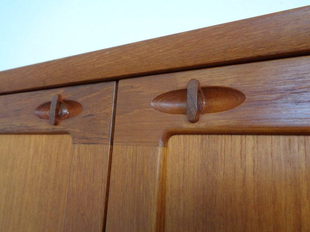 Large teak chest by H. W. Klein for Bramin, 1960s