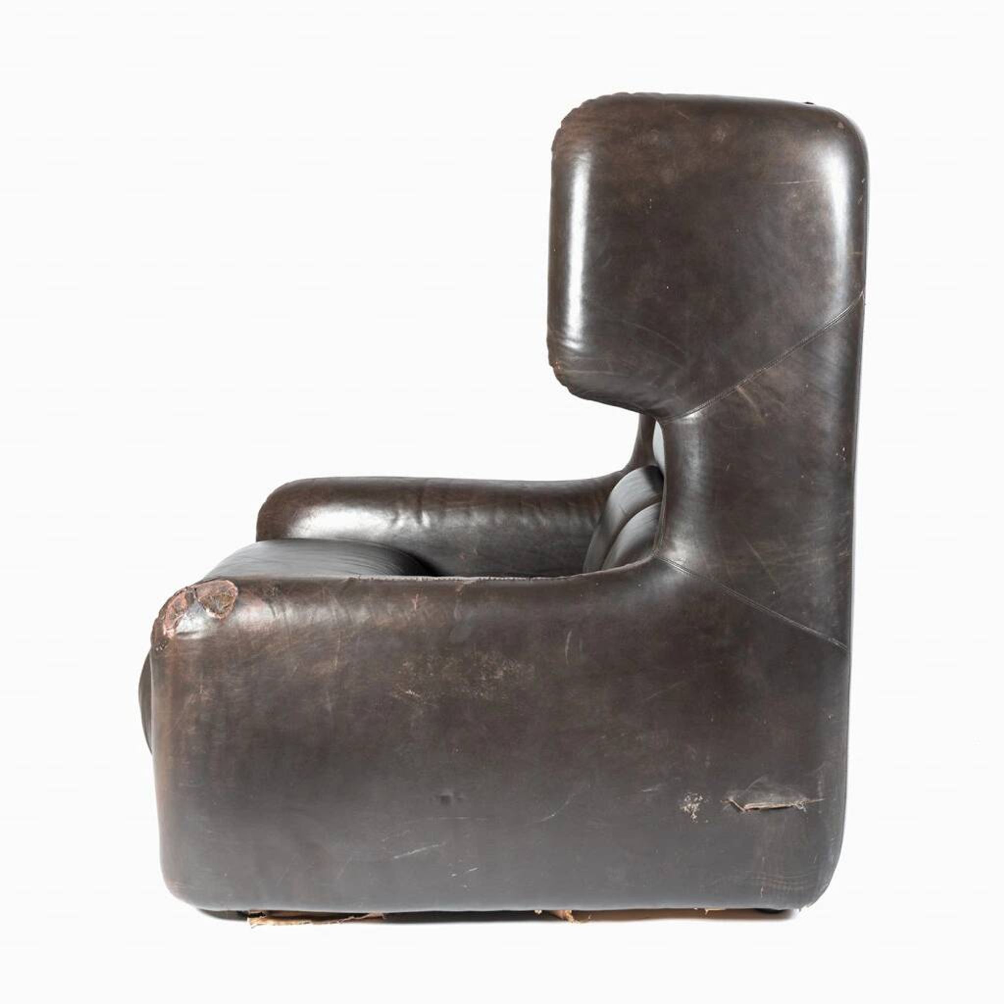 Fauteuil en cuir par Zbyněk Hřivnáč