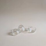 Paire de salières et poivrières en verre