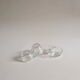 Pair of glass salt and pepper shakers