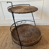 Metal and rattan dessert table Raoul Guys for Airborne 1950