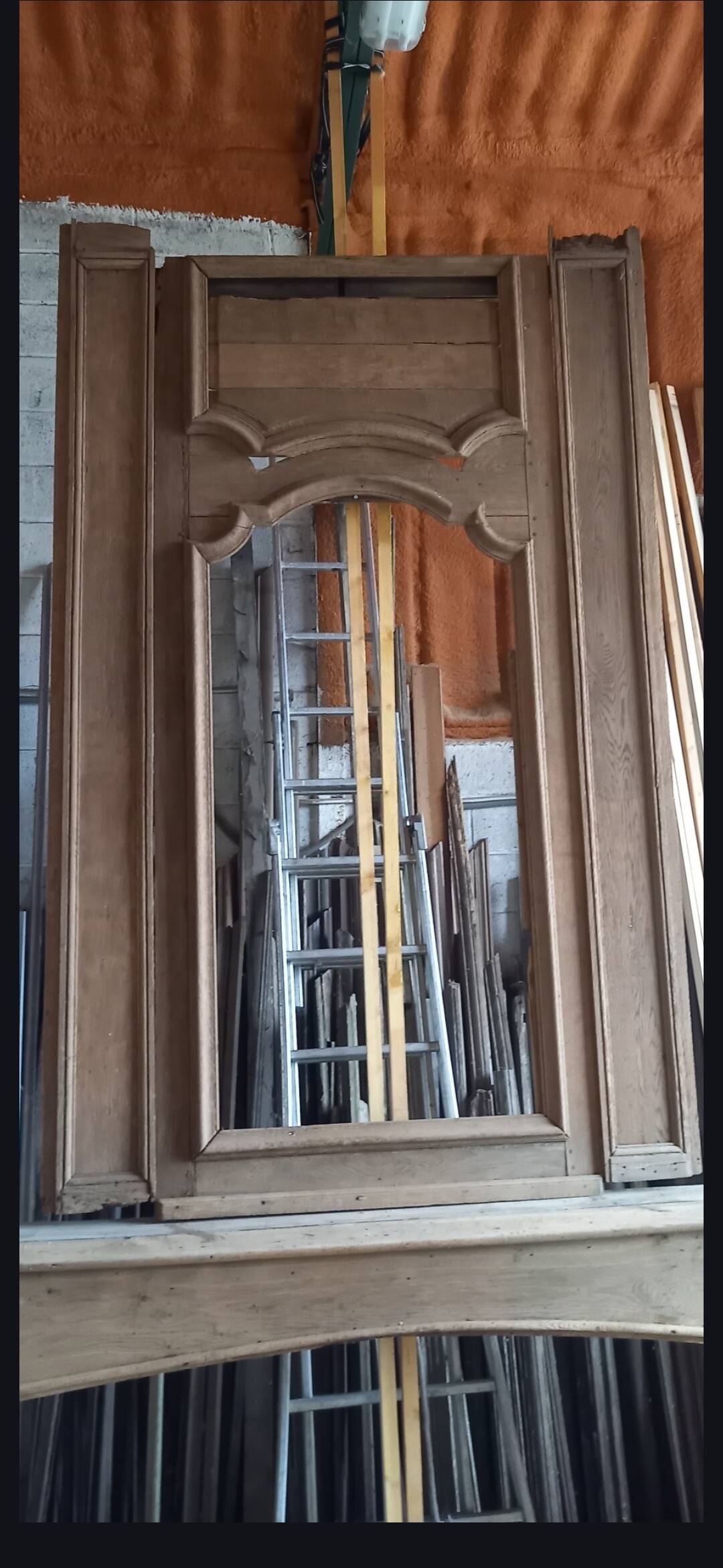 Cheminée et trumeau de château XVIIIe en chêne