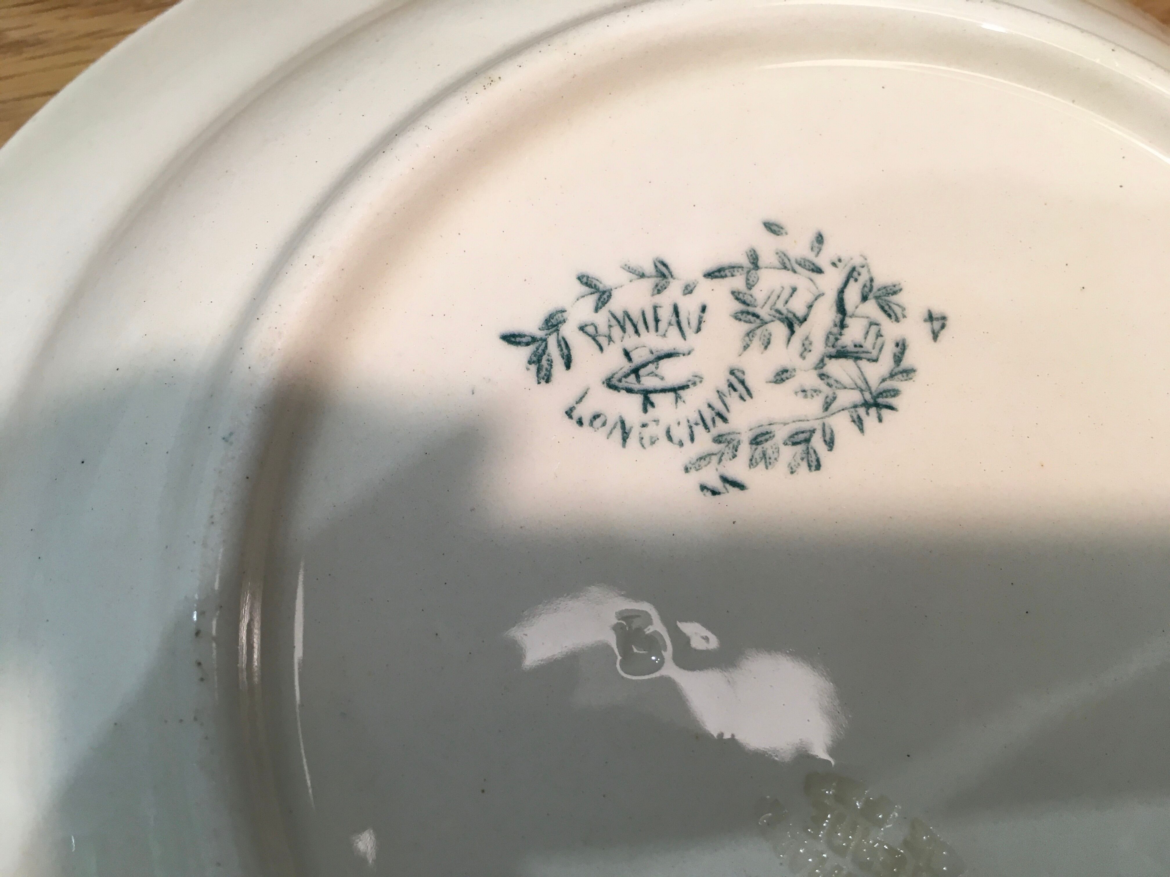 Lot 4 assiettes Terre de Fer Rameau Longchamp