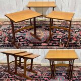 Set of 3 nesting tables GPLAN in teak from the 1970s.