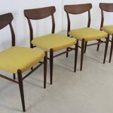 Set of 4 Lübke chairs dining chairs Danish Design