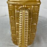 Rectangular ocher ceramic pitcher