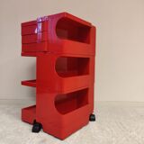 Red Boby storage trolley by Joe Colombo for Bieffeplast