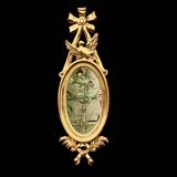 Vintage Empire style wall mirror in gold resin