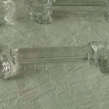 Suite of 7 yer glass knife holders deposited little duck