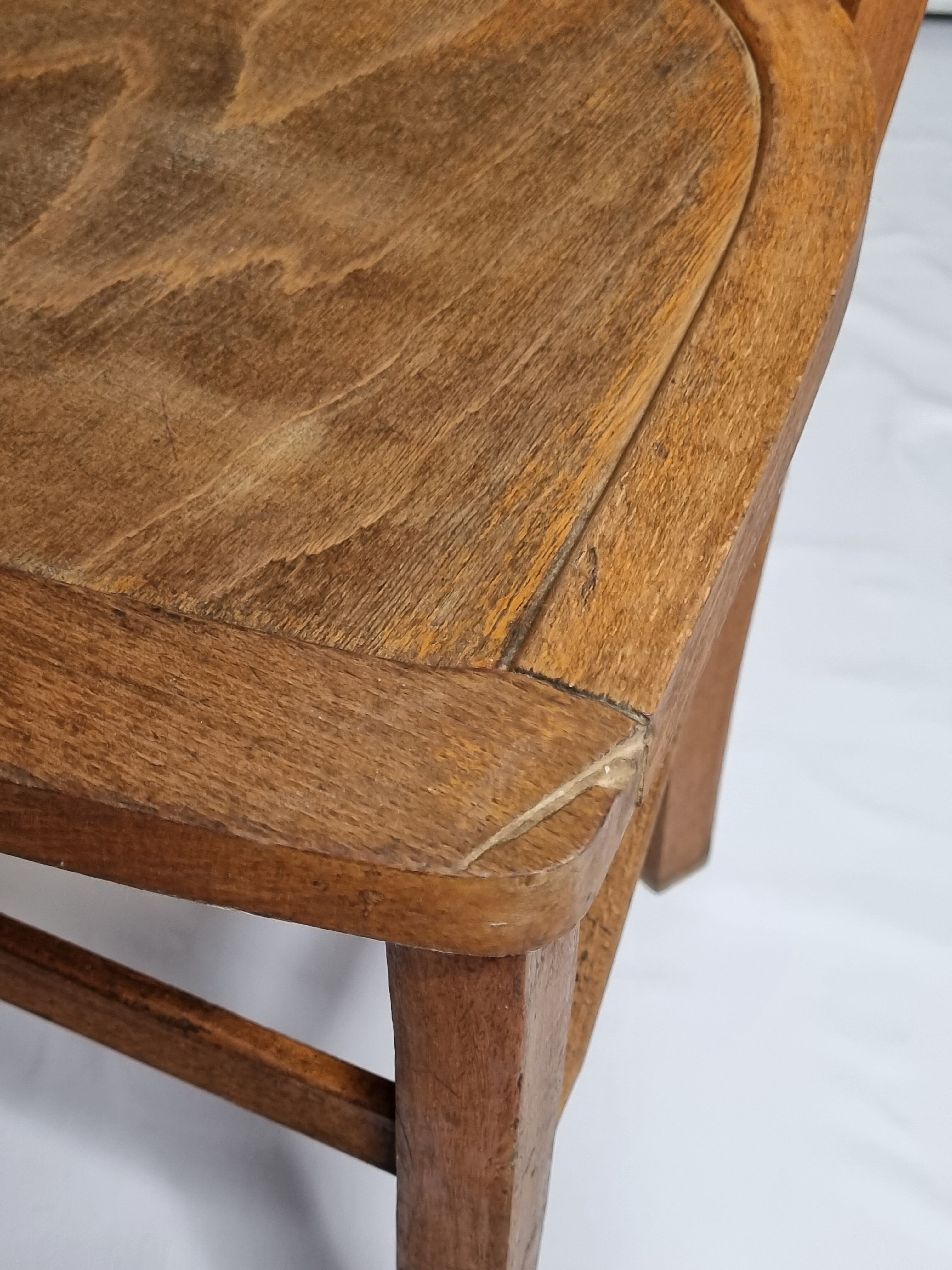 Ensemble de trois chaises bistrot vintage "Luterma", années 40/50