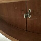 Scandinavian round teak dining table from the 60s extendable