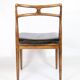 Set of 6 Dining Chairs Model 94 Made In Rosewood With Black Leather Seat By Johannes Andersen