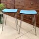 Tabouret formica pieds eiffel vintage