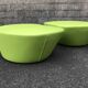 2 poufs Polar verts de Tacchini