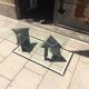 Table basse cristal et marbre