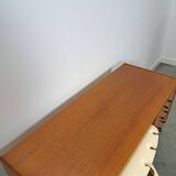 Fineer dressoir met draaibare bar en lades, barkast