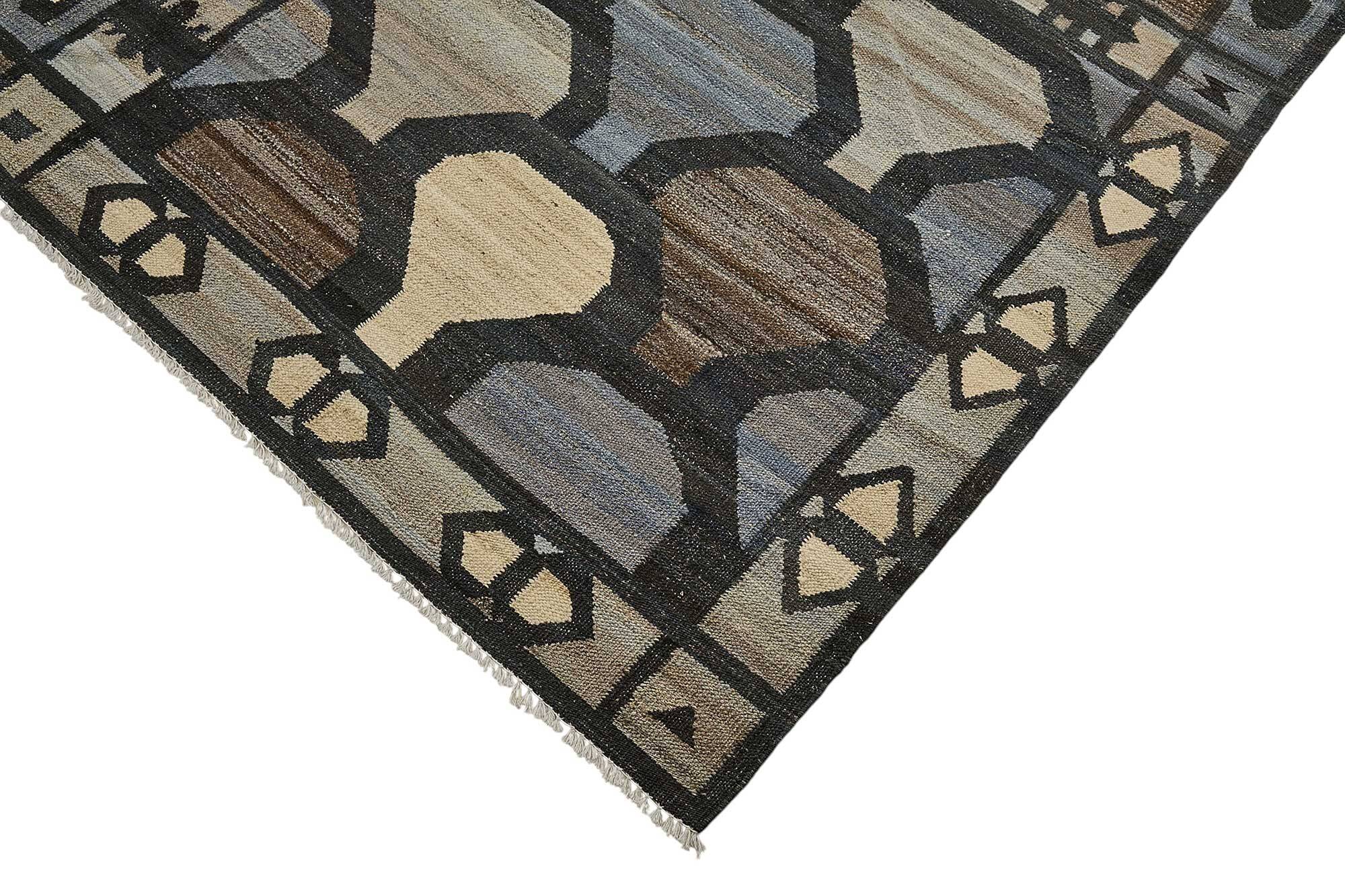 Contemporary Tribal Decorative Kilim 285 cm x 365 cm