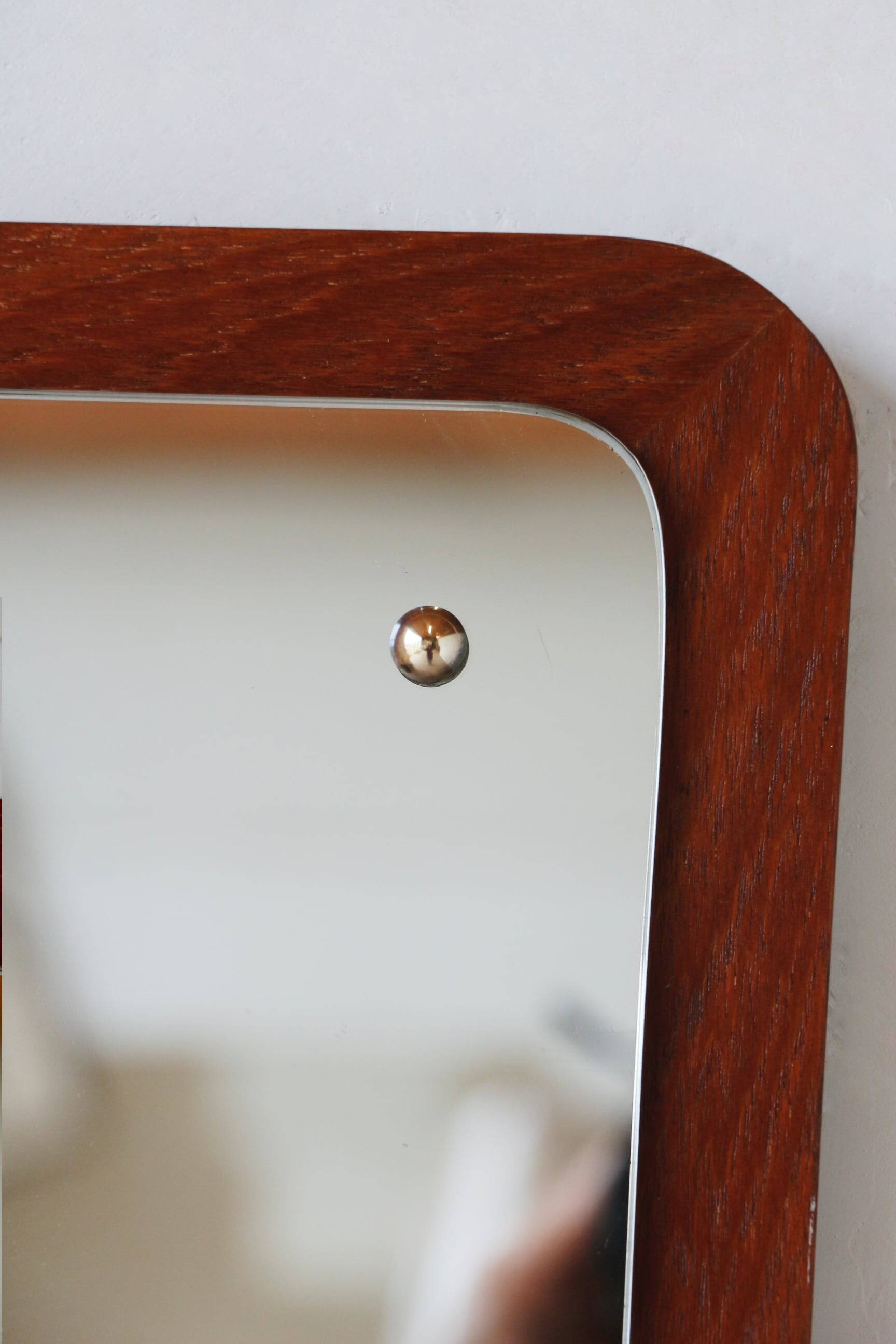 Miroir scandinave vintage en teck – Années 60