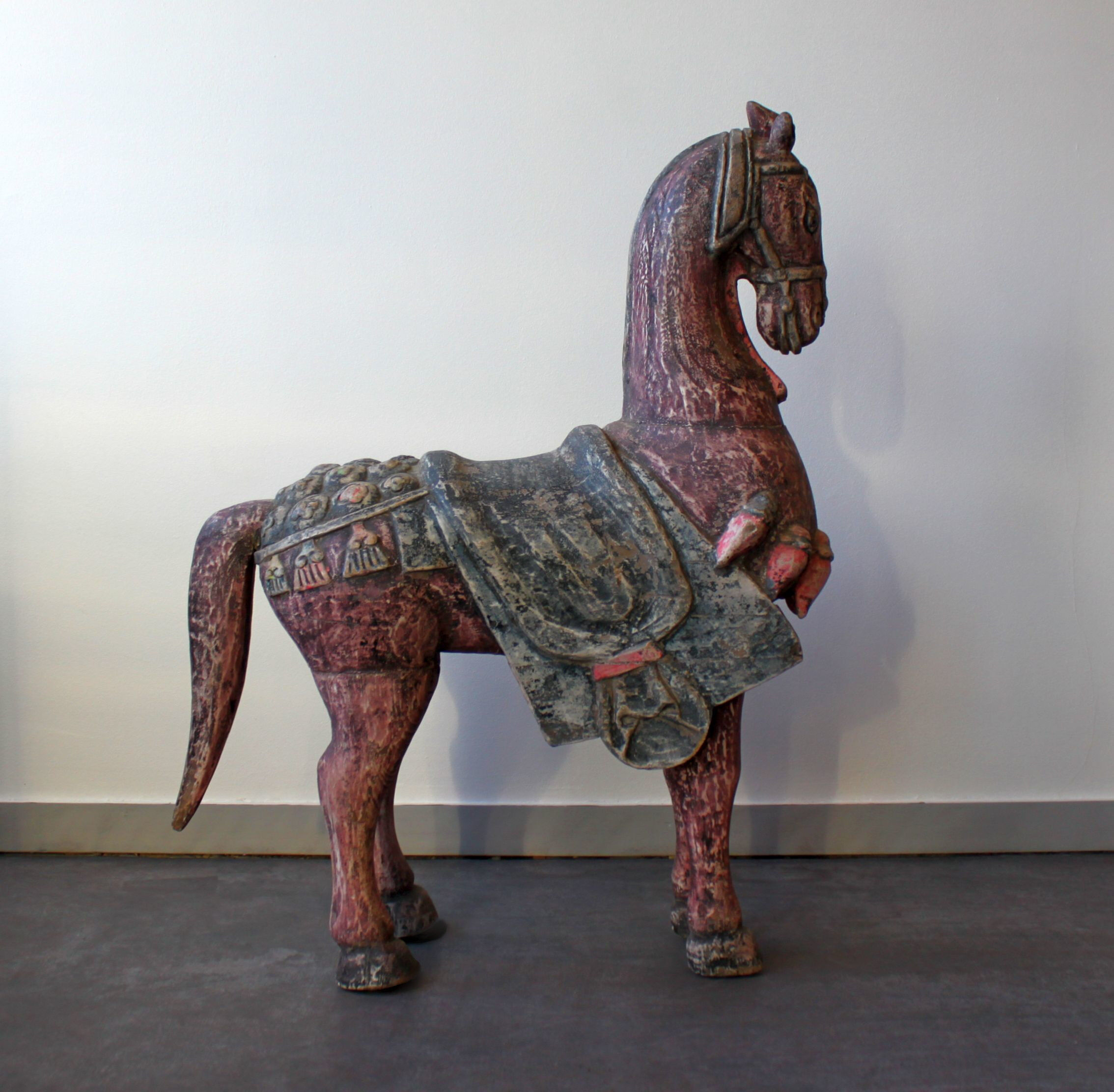 Polychrome wooden horse
