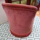 Pink velvet padded toad chair