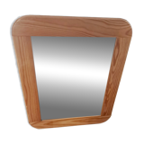 Scandinavian rectangular pine mirror. 1970s.