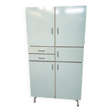 Buffet colonne vintage Formica bleu-vert
