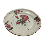 Eastern earthenware plate the Islettes flower bouquet decoration
