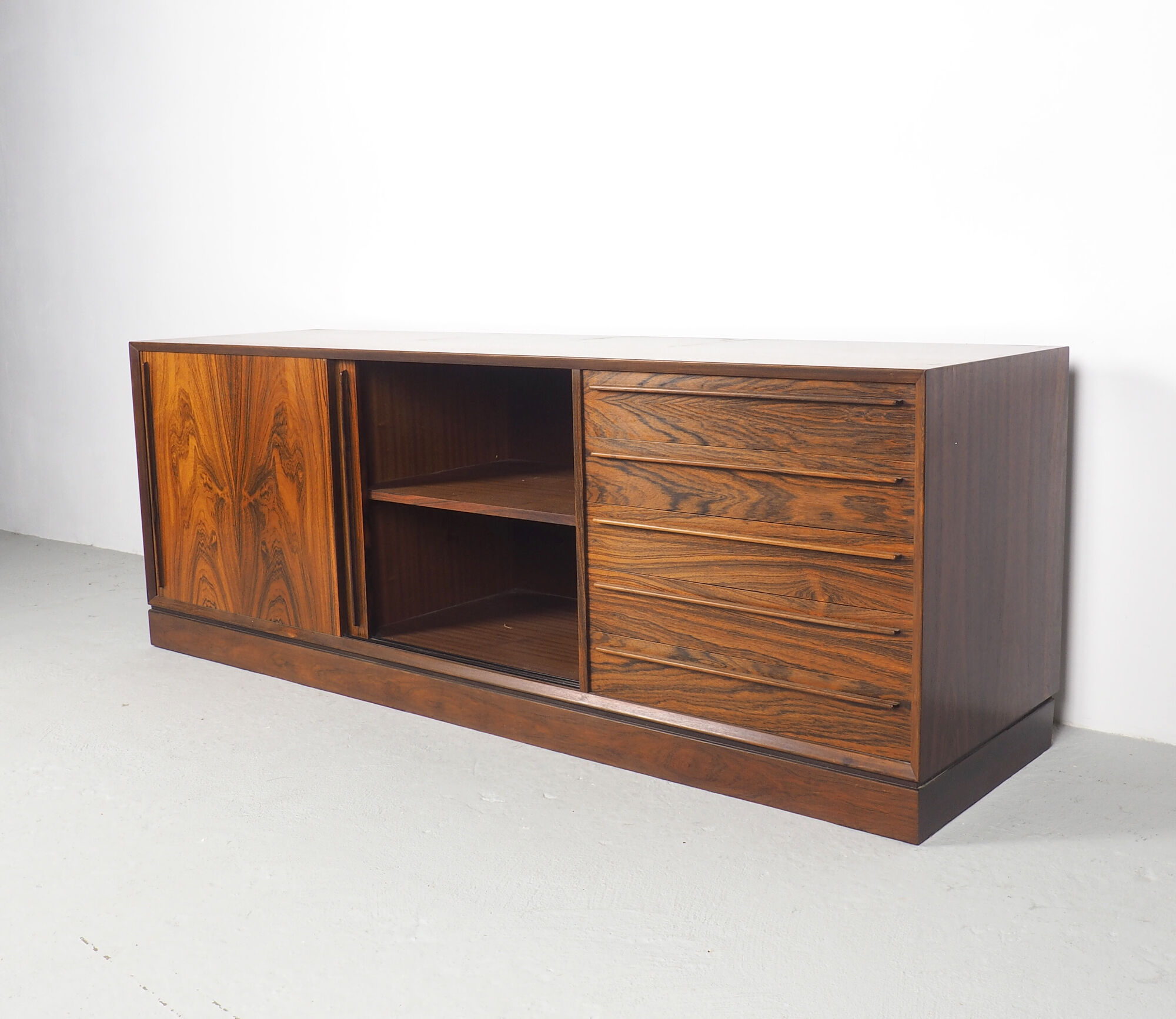 HP Hansen rosewood sideboard with bookcase, 1960's