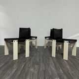 Monk Chairs attributed to Afra & Tobia Scarpa for Molteni&C, 1980s, Set of 4