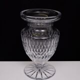 Large Cut Crystal Glass Vase 1960s Belgium