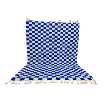 Berber checkered rug _ handmade organic wool rug