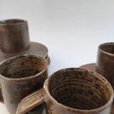 Set of 4 Puisaye stoneware coffee cups