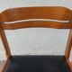 paire de chaises style scandinave, simili cuir noir