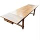 Large farmhouse table made of solid wood