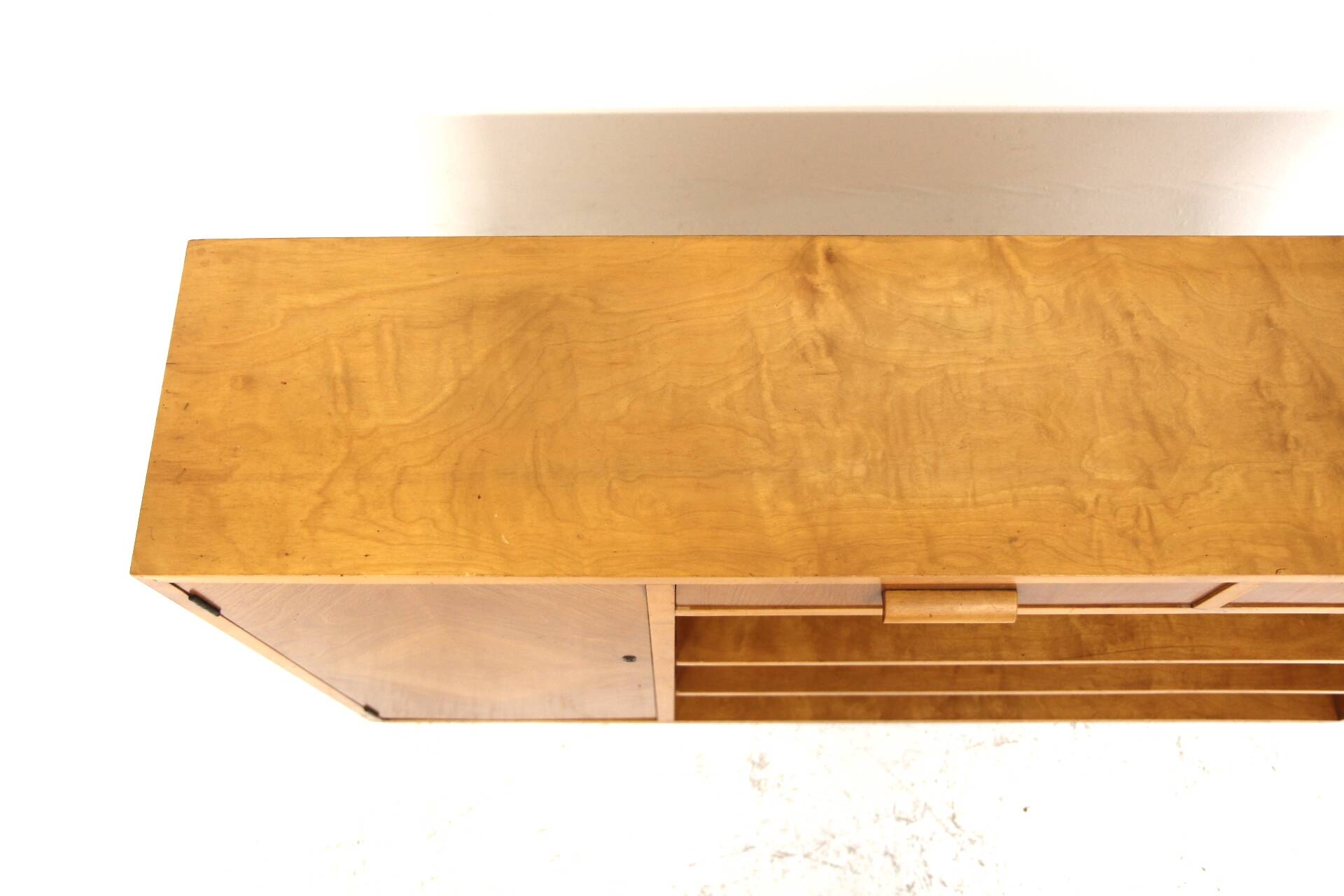 Scandinavian elm bookcase, Swedish modern, Sweden, 1940