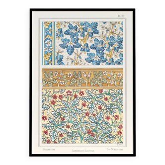 Poster “Geranium”, after an Art Nouveau lithograph from 1897