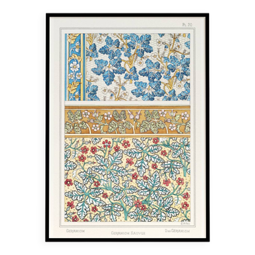 Poster “Geranium”, after an Art Nouveau lithograph from 1897