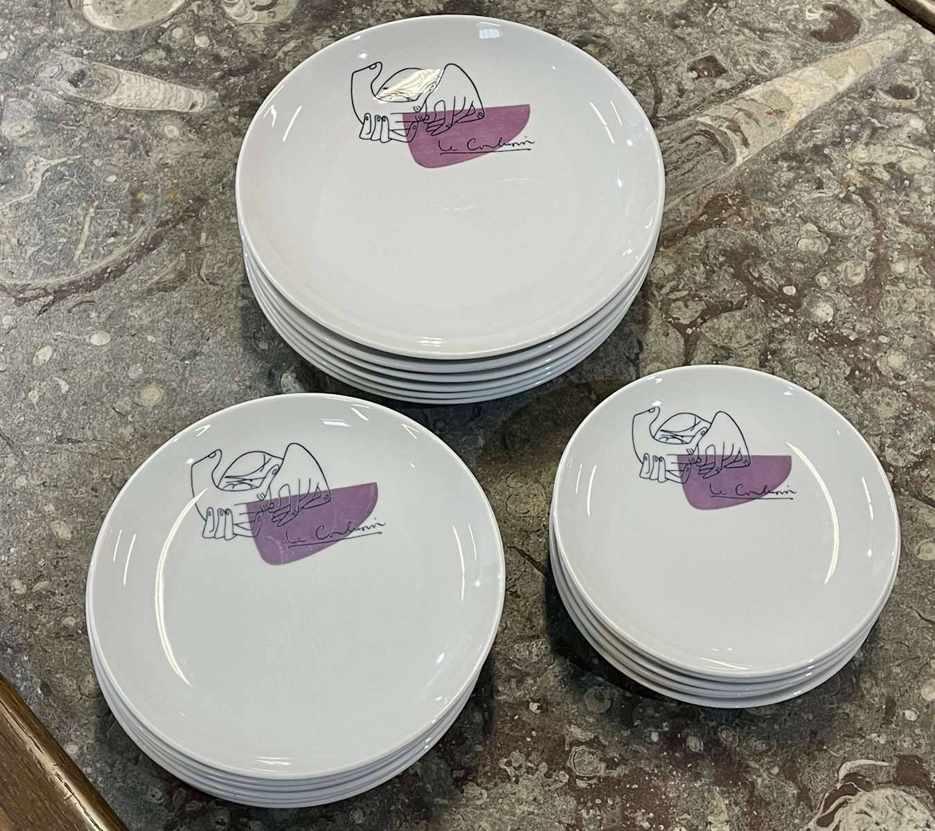 18-piece dinner service by Le Corbusier designed for Prunier restaurants