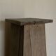 Old neo-classical workshop stool in washed wood h130cm
