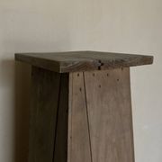Sellette d'atelier ancienne néo-classique en bois lavé
