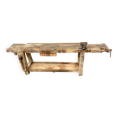 Antique French Carpenter's Workbench in Solid Beech – Early 20th Century