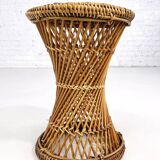 TamTam type stool in wicker and cane
