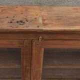 Old wooden glazed wall cabinet