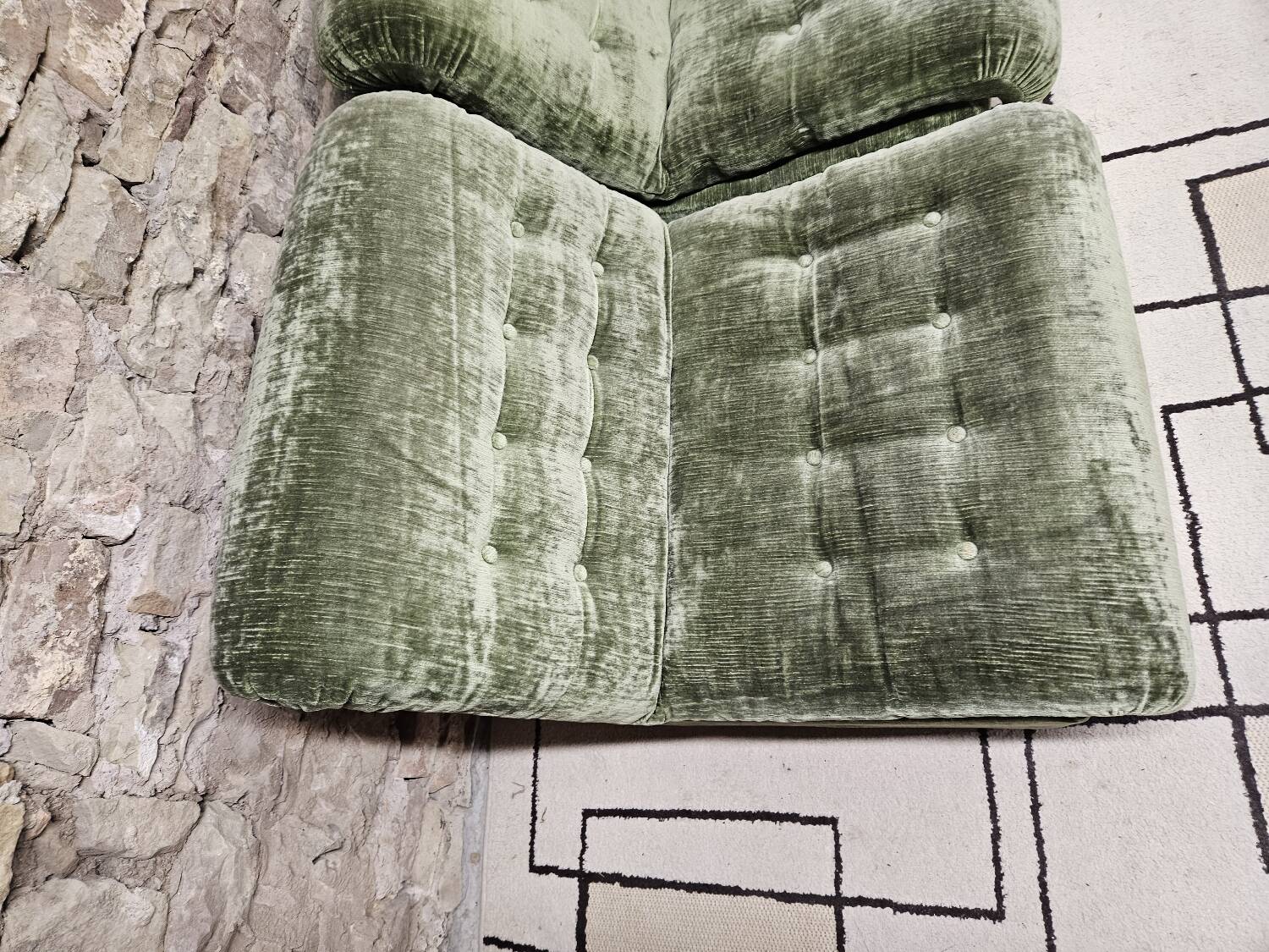 Pair of vintage velvet armchairs 1970"