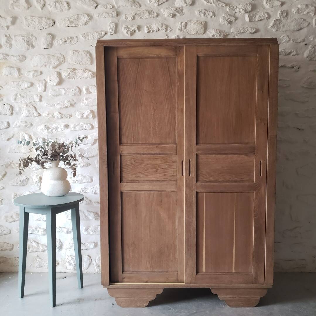 Vintage wardrobe with sliding doors