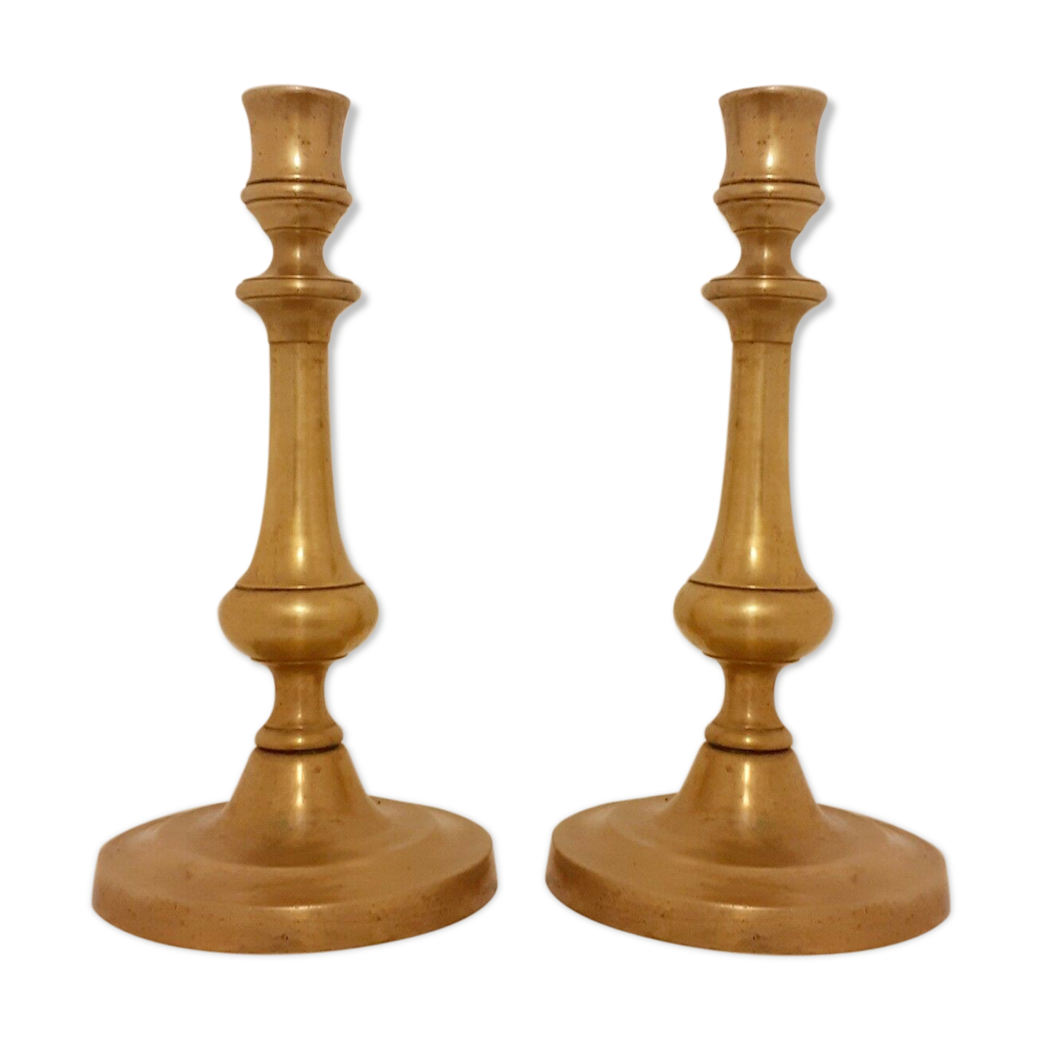 Old golden candles-candelabra bronze